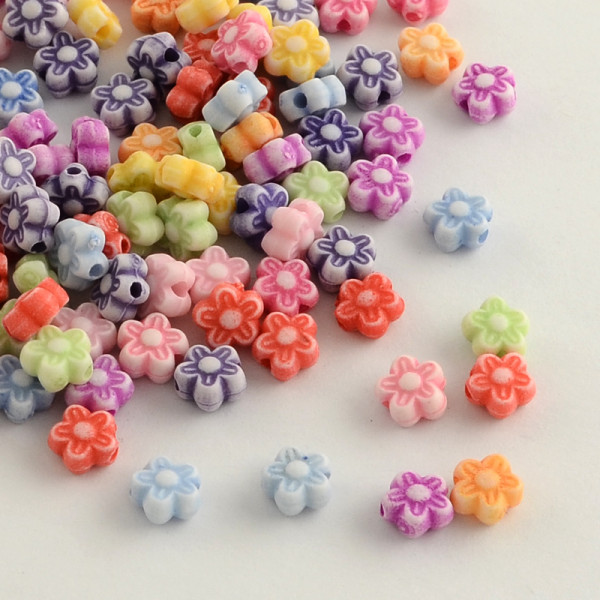 Цеточки 0,7 см, цветной микс 50 шт