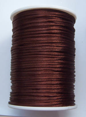 Шовковий шнур 2,5 мм коричневий (1 м)